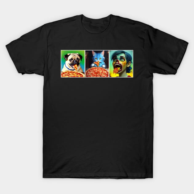 Pizza Friends T-Shirt by Clown Barf